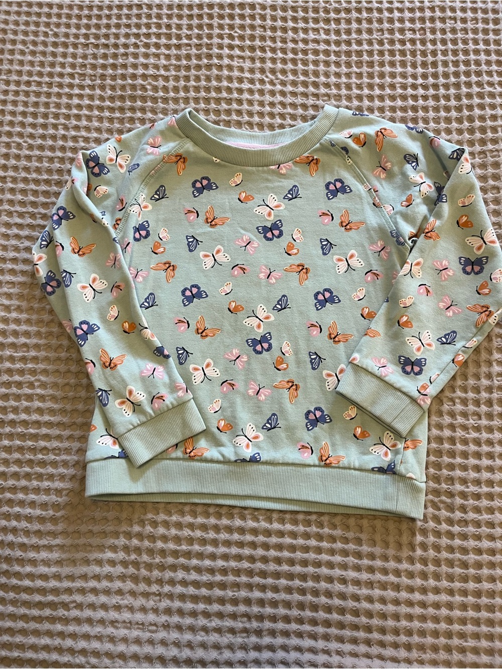 5 for $20 Girls' Mint Butterfly Print Sweatshirt